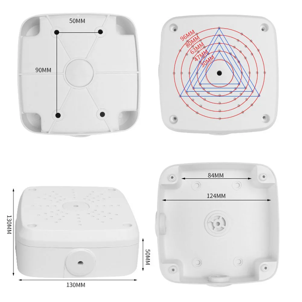 1PC Water-proof Junction Box For CCTV Camera Plastic Cable Protection Box  Security Protection 130*130*50mm Cable Protection Box