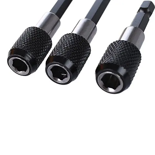 1/4" Hex Shank 105 Degree Right Angle Driver Drill Socket Adapter 3pcs Quick Release Magnetic Screwdriver Nut Drill Bit Holder