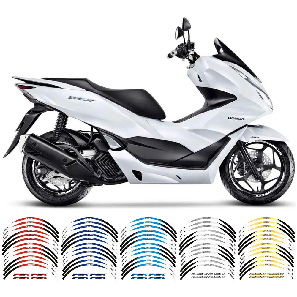 14"13" Wheel Reflective Sticker Vinyl Rim Decal DecalS StickerS WheelS For HONDA PCX125 PCX160  PCX150