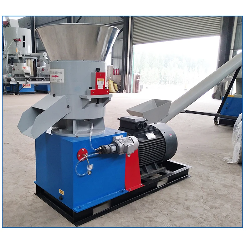 Mini 7.5 Kw 450 500 Kg Compressed Wood Burning Burner Compressor Chip Pelletizer Pellet Compactor Machine