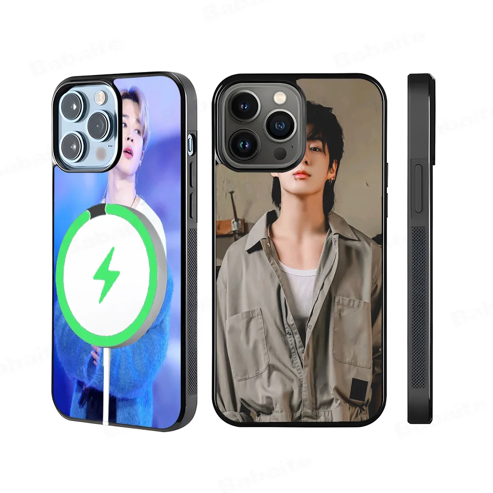 Singer J-JIMINS-S Phone Case Magnetic Case For IPhone 16 14 13 12 11 15 Pro Max Plus For Magsafe Wireless Charge Cover