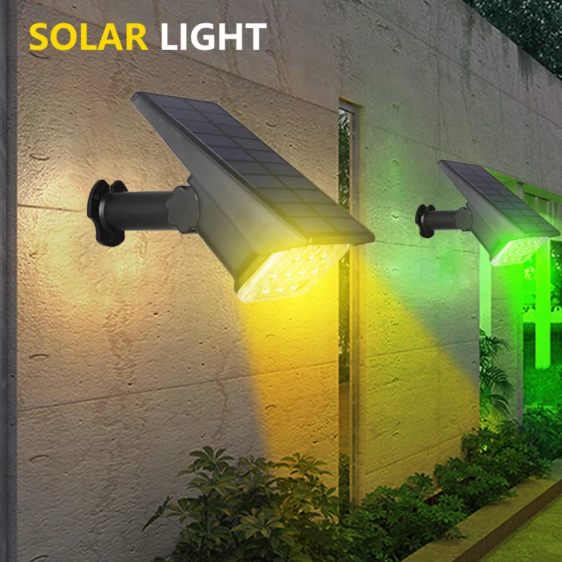 KH-LITEC Solar Light Outdoor 3000K/6000k/RGB/GREEN Solar Garden Light IP65 Solar Spotlight For Landscape Path Solar Wall Light