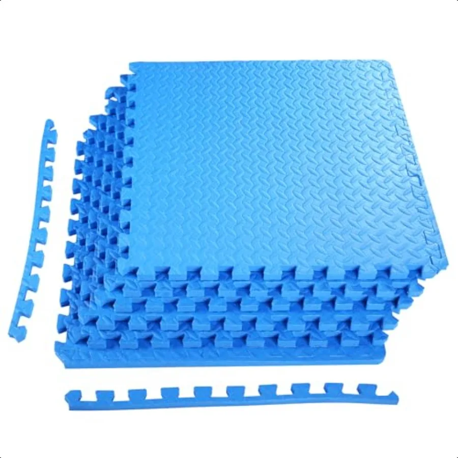 6Tile Puzzle Exercise Mat with EVA Foam Mat Interlocking Floor Tiles for Home Gym Mats Flooring for Garage Padding for Exercise