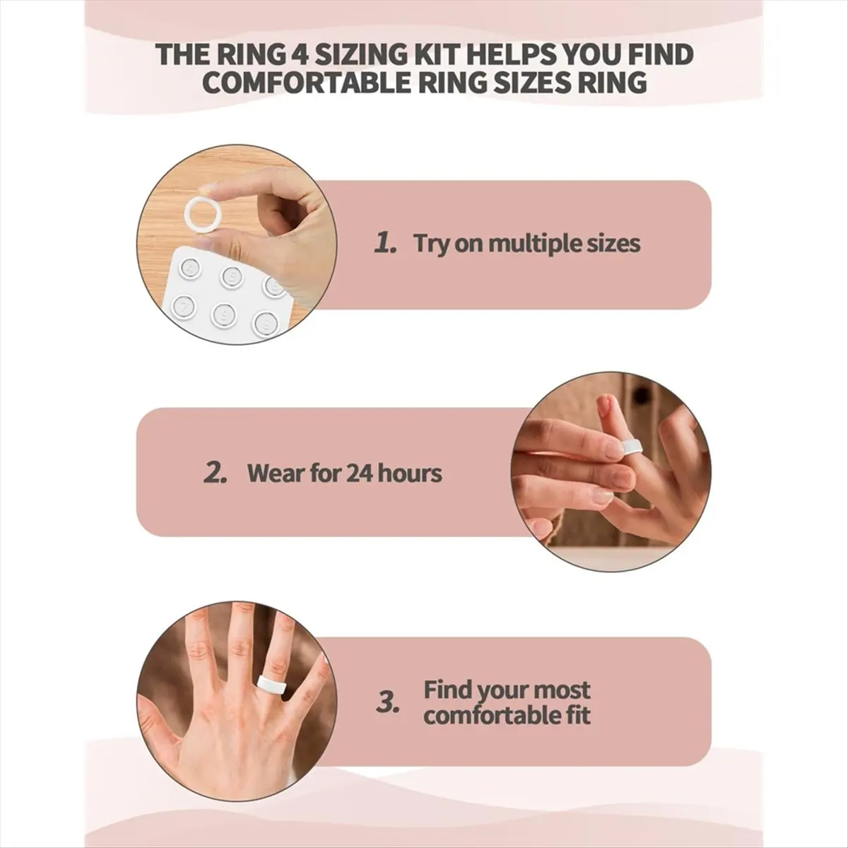 A78I Smart Ring-Sizing Kit for Precise Fit (Sizes 4-15) -Professional Finger Measuring Tool for Health & Sleep Wearable Rings