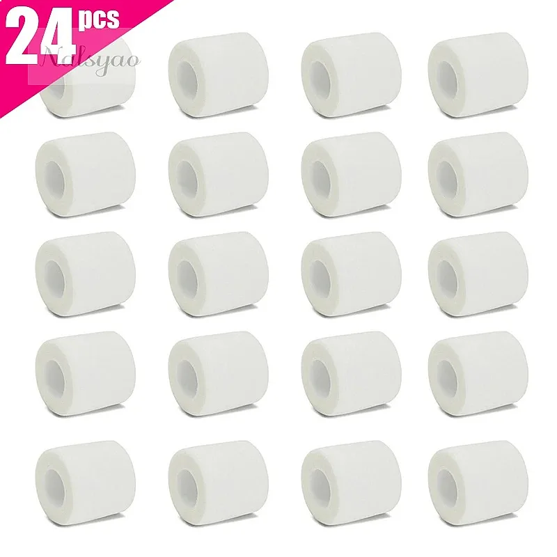 6pcs/12pcs/24pcs 5cm x 4.5m White Gauze Sports Bandage Self-Adhesive Breathable Elastic Wrap for Finger Wrist Support