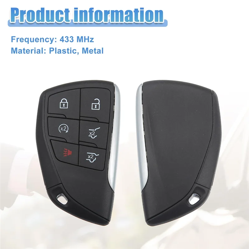 

Smart Key Fob Remote For Suburban Tahoe YGOG21TB2 Keyless Entry Remote Control 49 Chip 6 Button 433 Mhz Parts-X67A