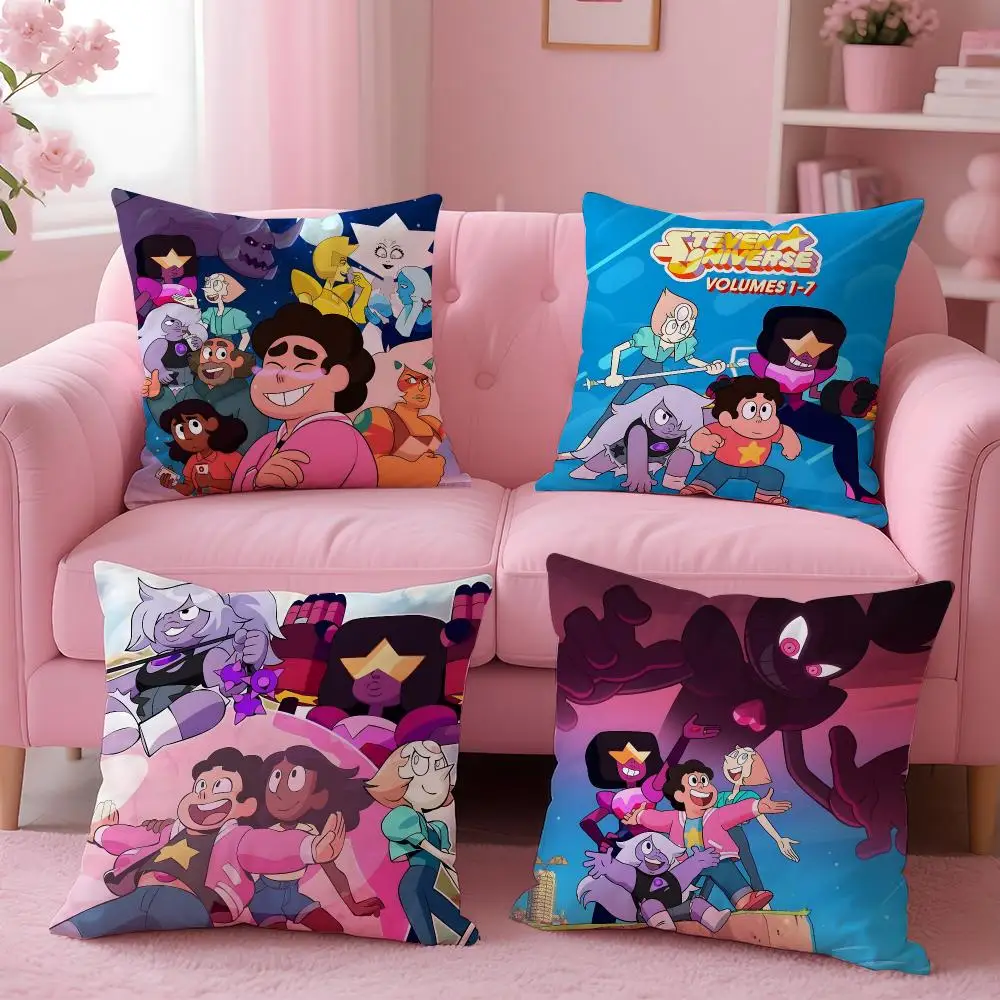 animation Steven Universe Cushion Cover Soft Washable Pillowcase Cushion Cover for Sofa Bed Car Travel Office Home Decor