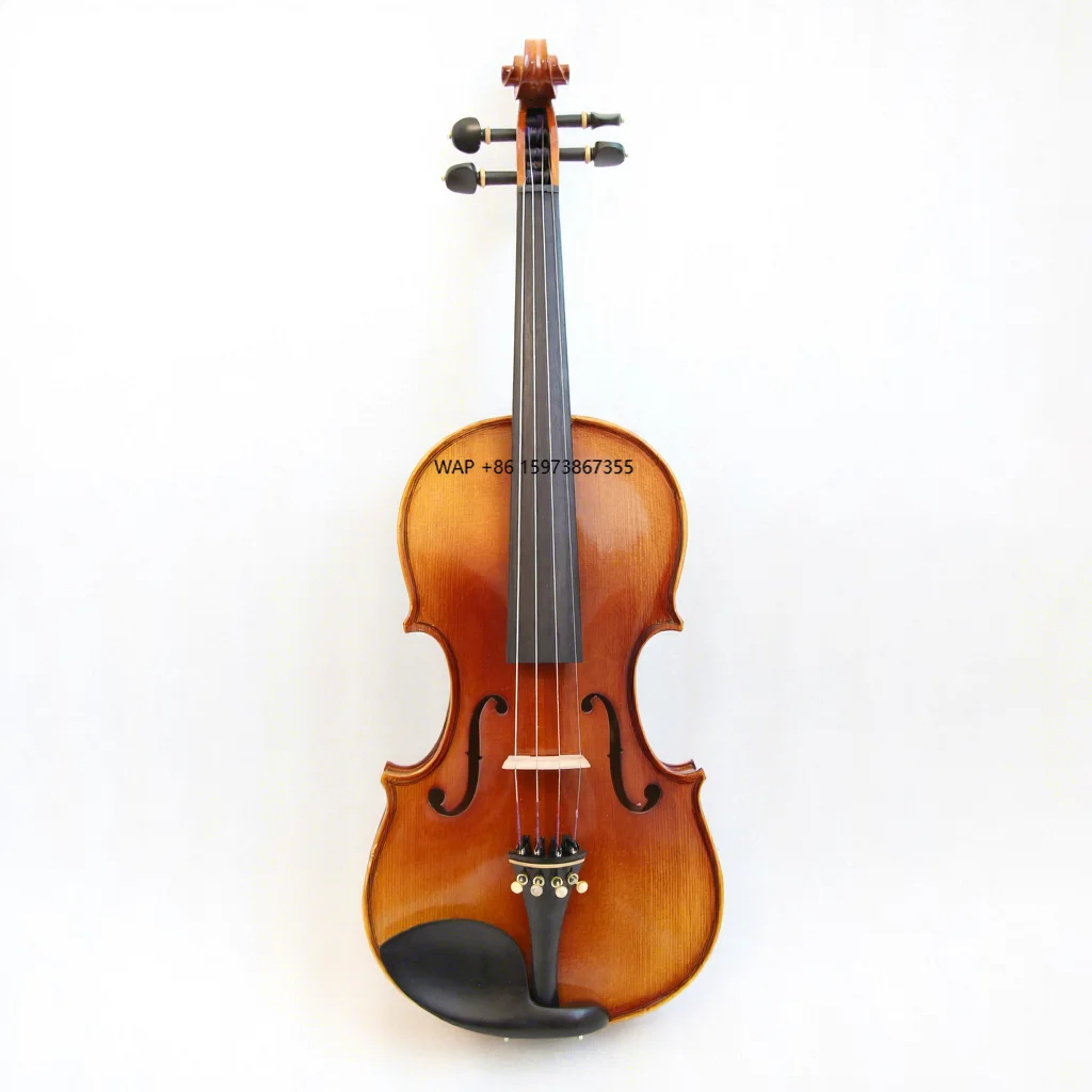 

High Quality 4/4 Handmade Adult and Beginner Violin Set with Spruce Top Solidwood Bow and Case Maple Side Factory Wholesale OEM