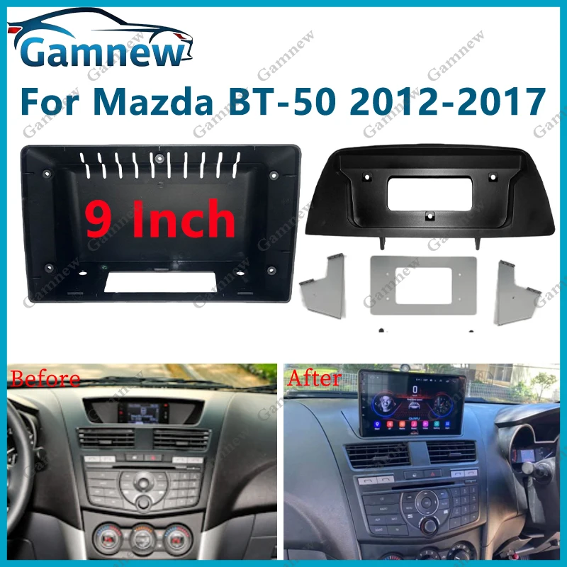 

9 Inch Car Frame Cable Canbus Box Fascia Adapter For Mazda BT-50 2012-2017 Android Radio Dash Fitting Panel Kit