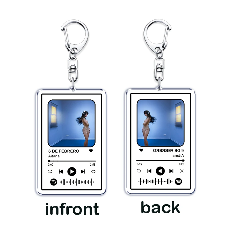 Gantungan Kunci Lagu Penyanyi Populer untuk Wanita Tas Aksesori Barcelona Mon Amour Presiento Musik Keying Perhiasan Hadiah Teman Penggemar