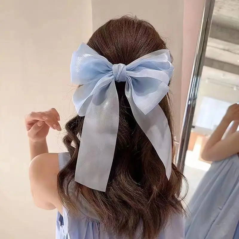 Princess Barrette Hair Clip Multi-layer Ribbon Bow Hairpins Hair Pins for Girls Korean Headpiece Baby Girl Hair Accessories