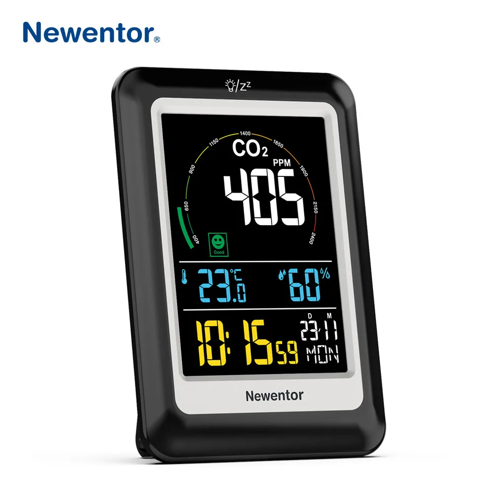 Newentor 5 в 1 Монитор качества воздуха CO2 Meter Real-time Dectect Carbon Dioxide Meter Digital Temperature Humidity Detector