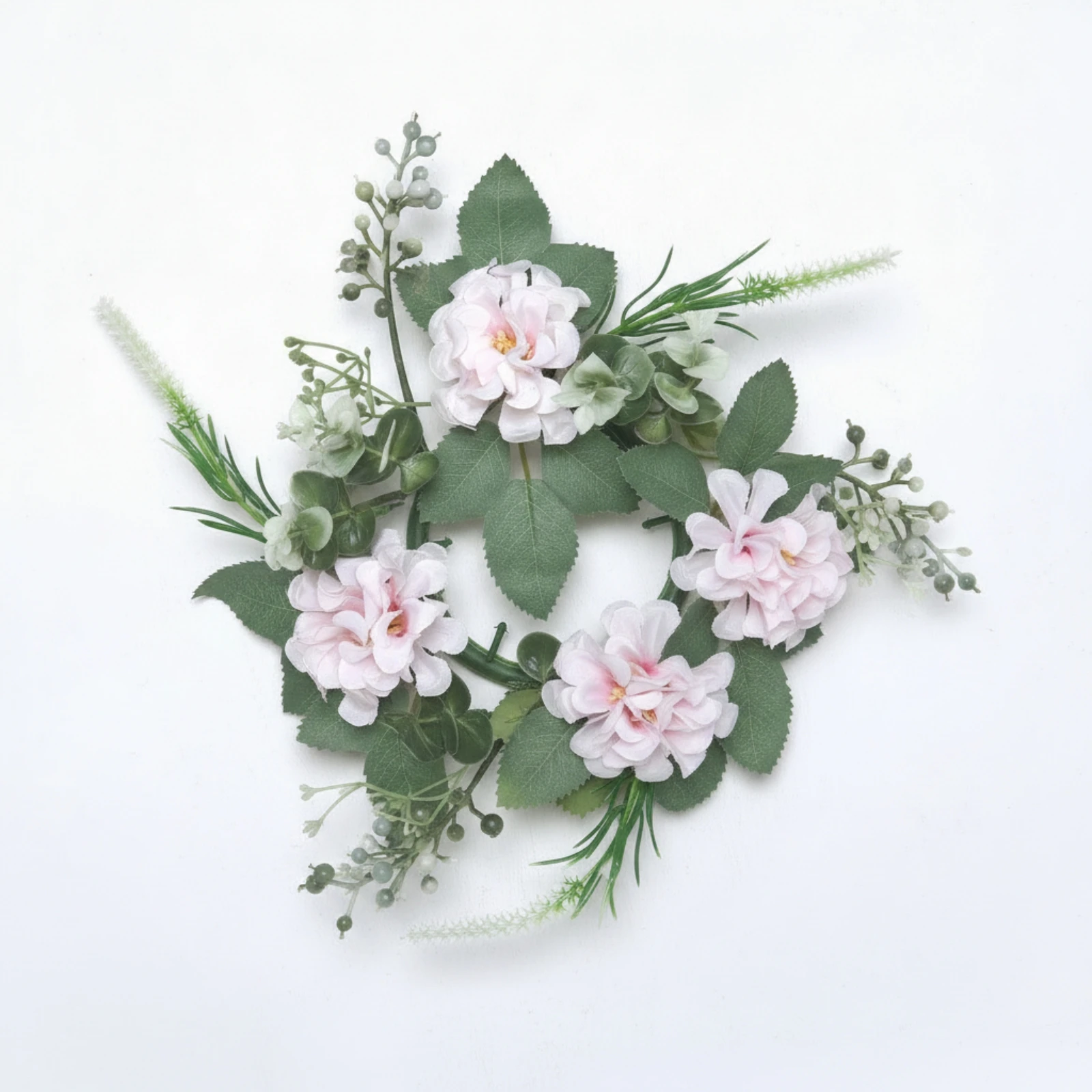 Hydrangea Wreath Green Wreath with Hydrangeas Lightweight Textured for Centerpiece, Wedding