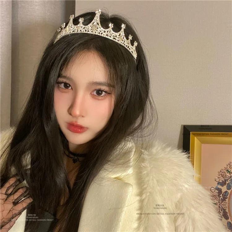 Crystal Silver Tiara Crown Princess Queen jewelry bride headdress bridesmaid hair accessories birthday prom gift image 5