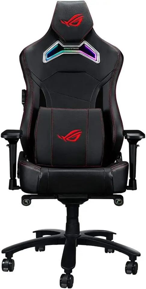 

ASUS ROG Chariot RGB Gaming Chair (Memory Foam Lumbar Support, 4D Adjustable Armrest, Reclining Backrest, Breathable Leatherette