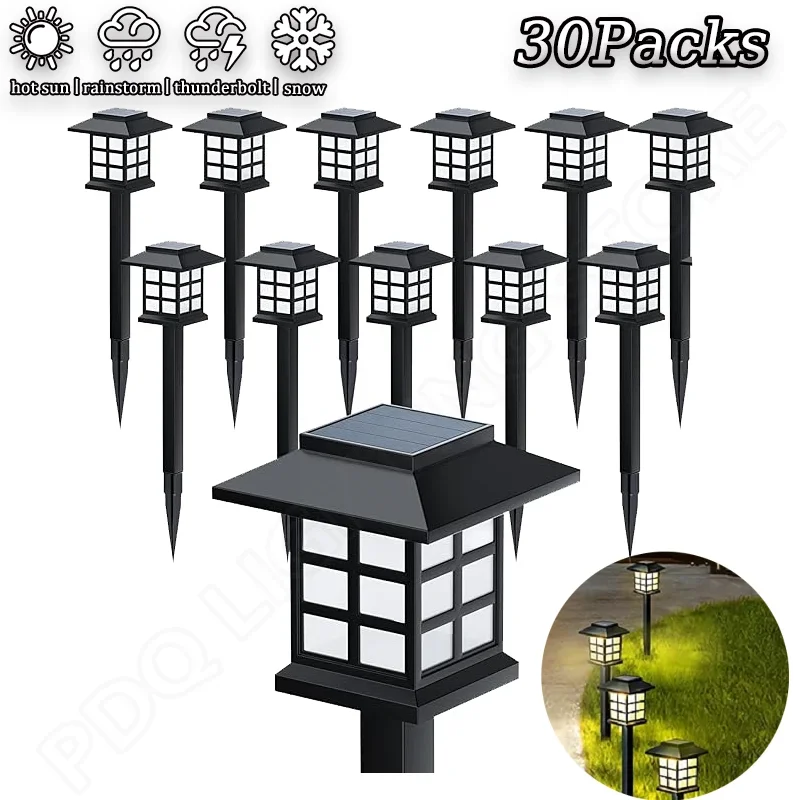 Led Solar Pathway Lights Waterproof Outdoor Solar Lamp for Garden/Landscape/Yard/Patio/Driveway/Walkway Lighting