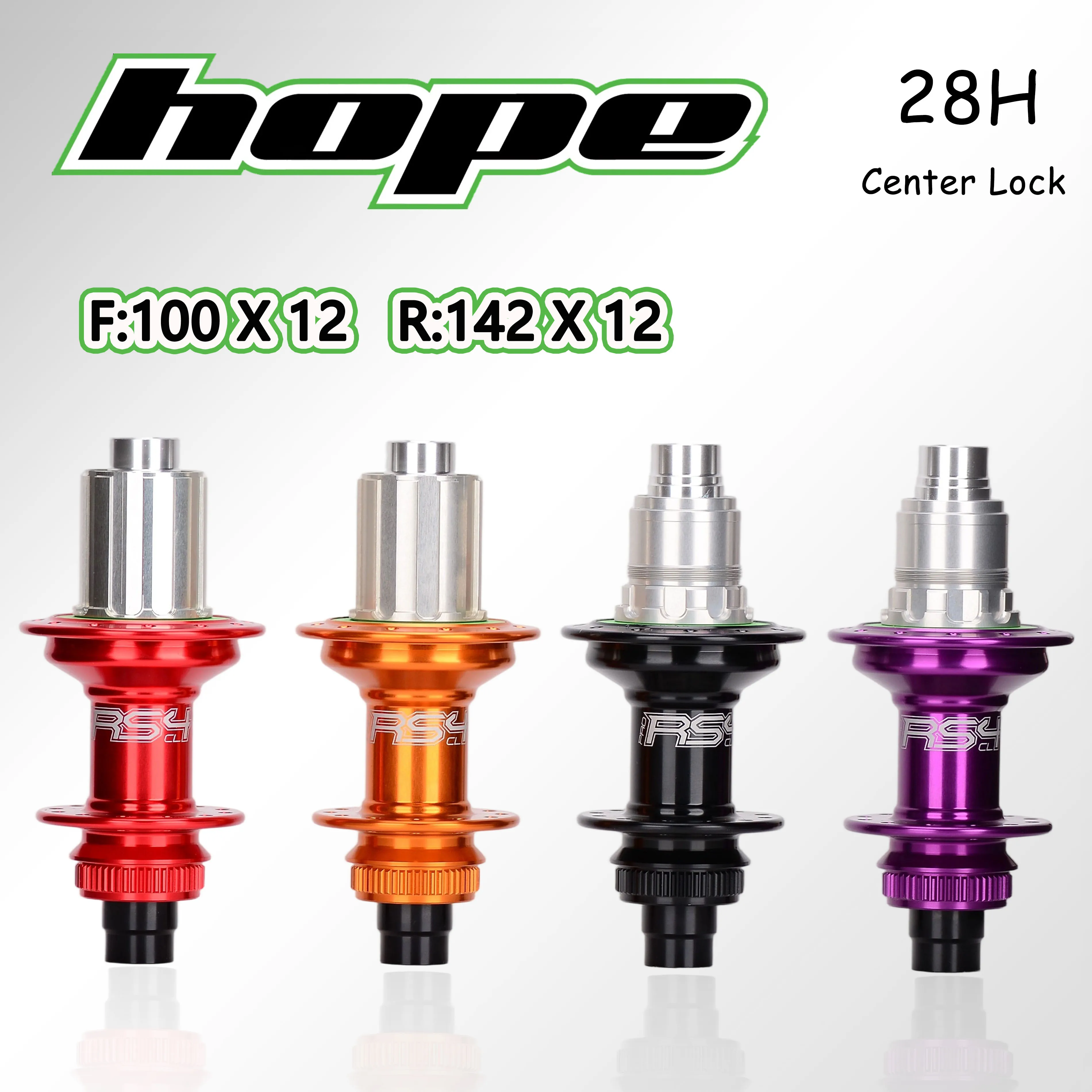 

HOPE Pro 4 Bicycle Hub 28H Center Lock F100/R142 HG/MS/XD Freehub Compatible MTB/Road Bike Wheelset 7075-T6 Multi-Color Options