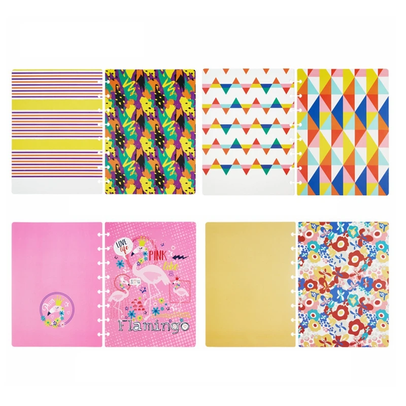 สมุดโน้ต A5สมุดแพลนเนอร์ปก/ชุดดัชนี2ชิ้น (ด้านหน้า + หลัง) สมุดโน้ตแบบทำมือสไตล์การพิมพ์