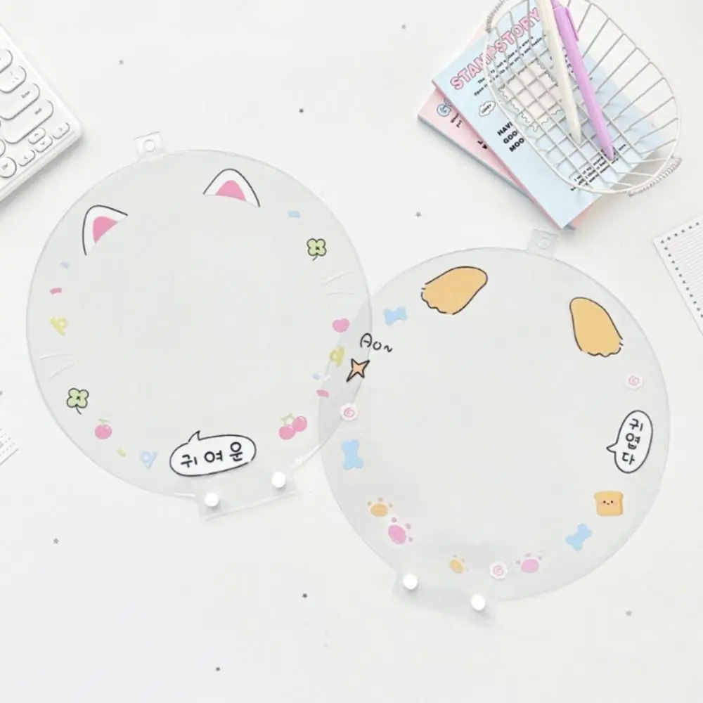 Cartoon PVC Picket Fan Cover Clear Portable Uchiwa Fan Sleeve Dustproof Hand Fan Protector Cover Cheering Fans