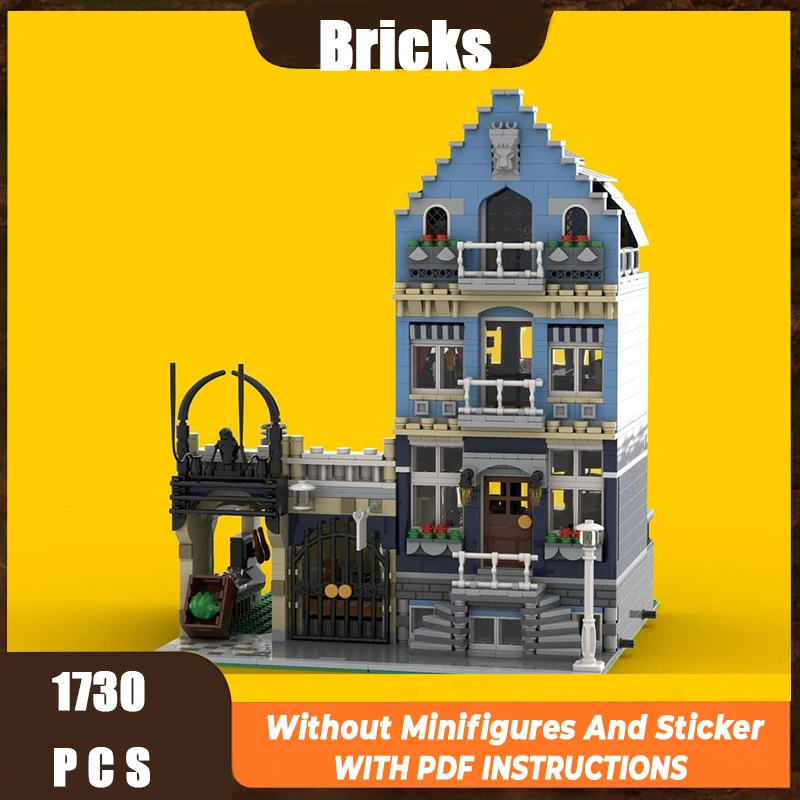 

Exquisite new product MOC building block street view building model market hall technology modular children's toy DIY assembly