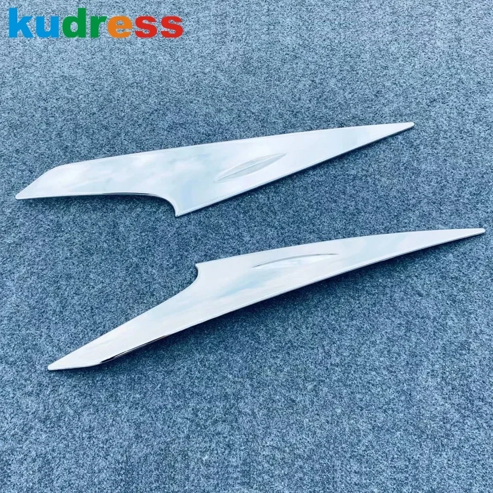 For Toyota Yaris Cross Hybrid 2020 2021 2022 2023 Chrome Car Accessories Front Head Light Lamp Cover Trim Headlight Eyelid Strip