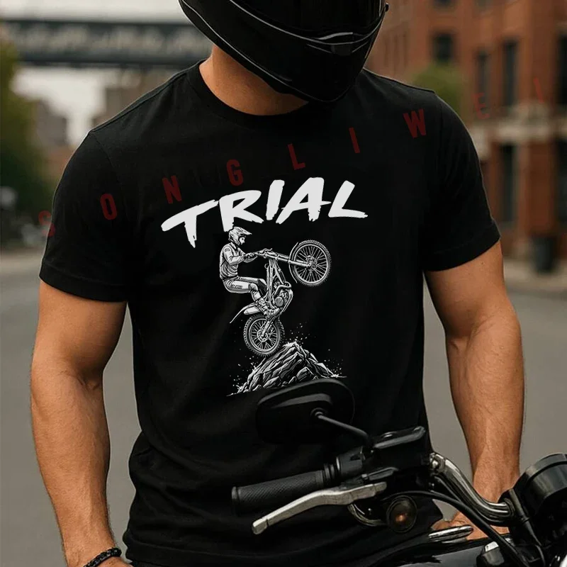 

Мужская модная футболка Trial Extreme Moto Acrobatic Motorsport Motorbike, повседневные модные футболки для лета, топы с короткими рукавами