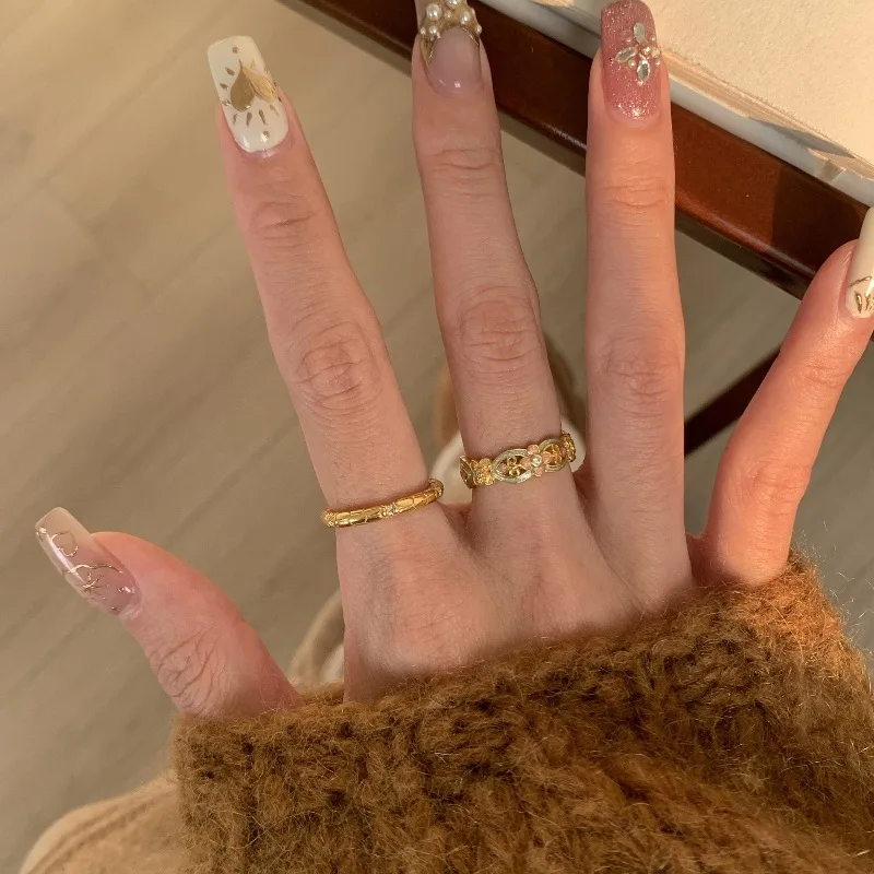 Antique gold craftsm enamel colorful flower bracelets for women  hollowed out Embossed design Court style bangles Hanfu jewelry