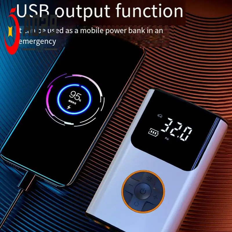 

A029-Tire Inflator Portable Air Compressor, 150 PSI Cordless Portable Tire Inflator Fast Inflation, Air Pump For Car Tires
