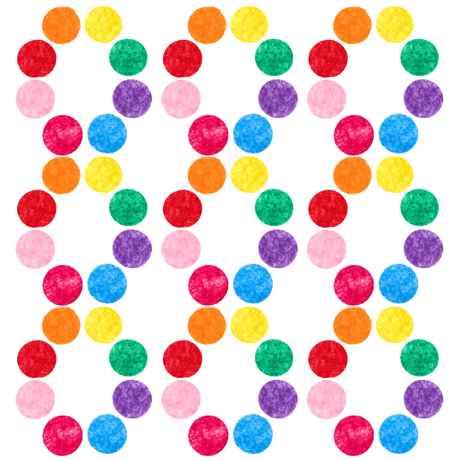 

1000 Pcs Early Education Felt Patch Craft Pad Clothes Patches Embroidery Circles Pads Fabric Manual Colored Colorful