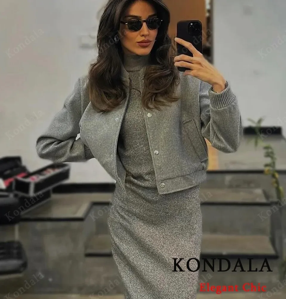 

Fall Casual Solid Soft Tweed Jacket Coat Women's Pocket Buttons Jacket New 2025 Spring Fall Fashion Simple Versatile Jacket