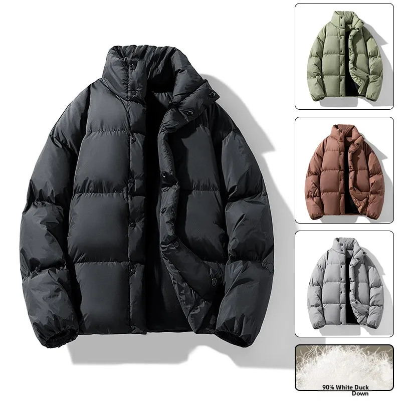 

Fashionable Couple's Short down Jacket Men's 2025 New Style High Street Cool Outerwear Youth Thickened Polyester Fiber