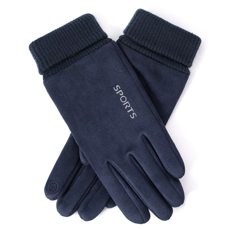 Winter Outdoor Sports Gloves Fleece Heat Storage Soft Cold Resistant Touch Screen Gloves Men's Mountaineering Motorcycle Running