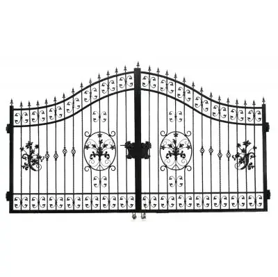 Stylish And Elegant Wrought Iron Door Art Forgings