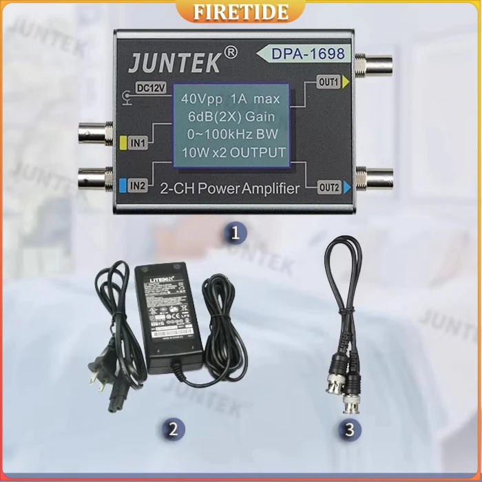 

100K 10M Dual-Channels Digital Control Signal 2CH Power Amplifier Higher Power Amplifier Signal Bandwidth