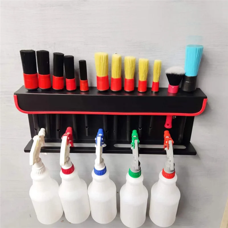 

Trending Detailing Brush Holder Spray Bottle Storage Rack For Auto Cleaning Detailing Tools Hanger
