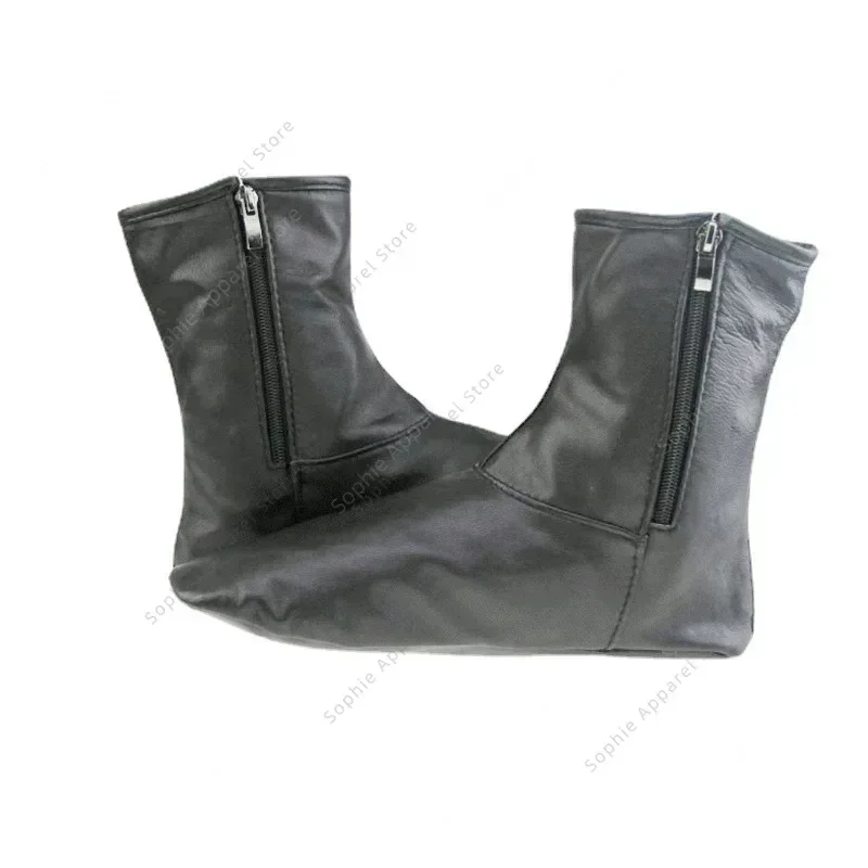 Winter Warm Genuine Leather Sheepskin Socks Muslim Prayer Socks for Men and Women