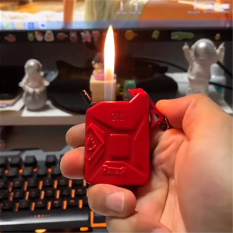 New 2026 Creative Open Fire Gas Lighter, Personality Mini Key Chain, Cigarette Accessories, Small Gift for Men