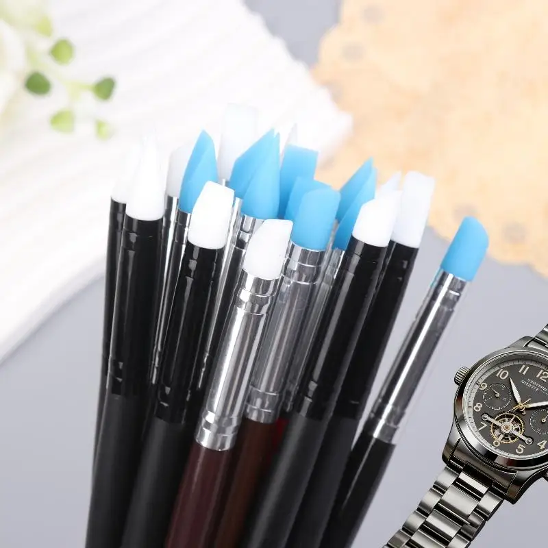 5pcs Rubber Tips Watch Dial Cleaner Set 5Pcs Remove Dust Residue From Watch Hands Movement DIY Maintenance