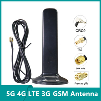 TS9 CRC9 5G 4G LTE 3G GSM Aerial High Gain 15dbi 600~6000Mhz Omni External WiFi Waterproof Antenna For Communication With SMA