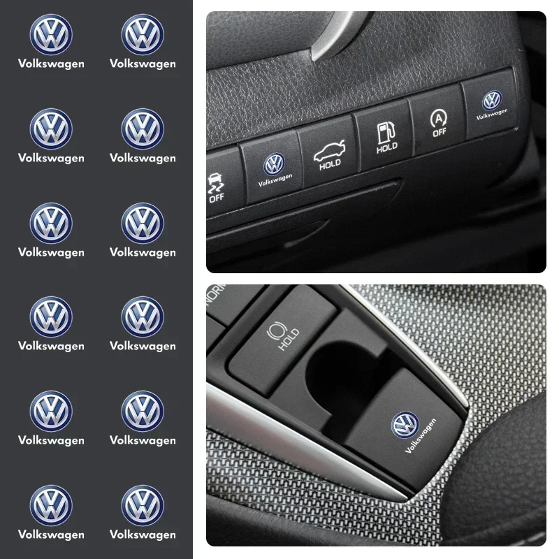 Car Interior Steering Wheel Dashboard Central Stickers Badge For Volkswagen Mitsubishi Subaru Abarth JEEP Volvo Jaguar Honda