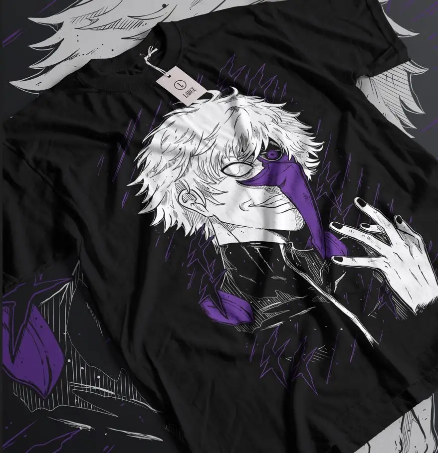 Ken Kaneki T-Shirt Tokyo GhoulManga Strip Horror Anime Black Shirt Tee All Size