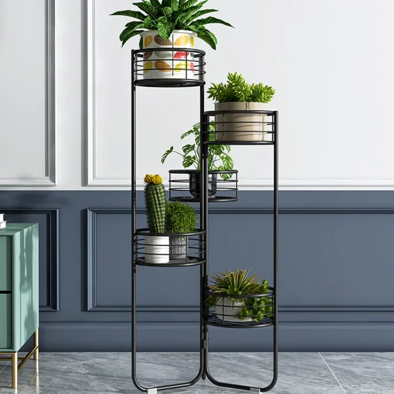 Modern Plant RackSimple Multi-layer StandBalcony Storage ShelfMetal Iron Flowerpot HolderVersatile Scene Organizer New Arrivals