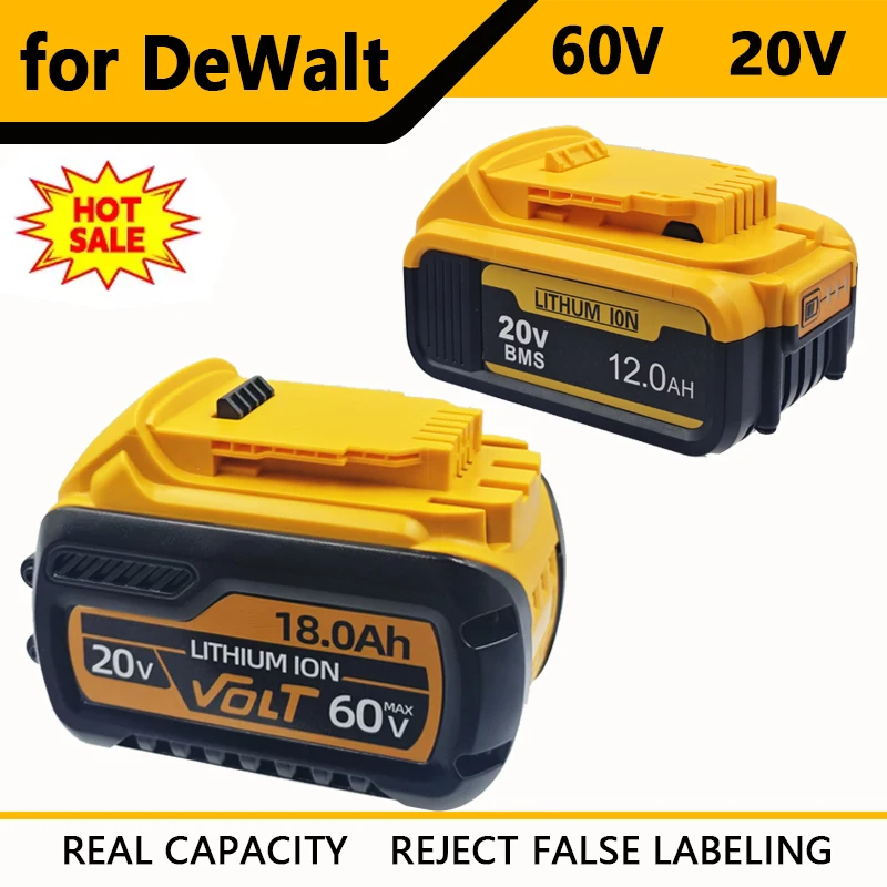 Pour DeWALT batterie d'origine 20 V/60 V 6Ah 12Ah MAX FlexVolt pour DCB200 DCB609 DCB606 DCB205 DCB206 DCB209 DCB182 DCB547 outil électrique