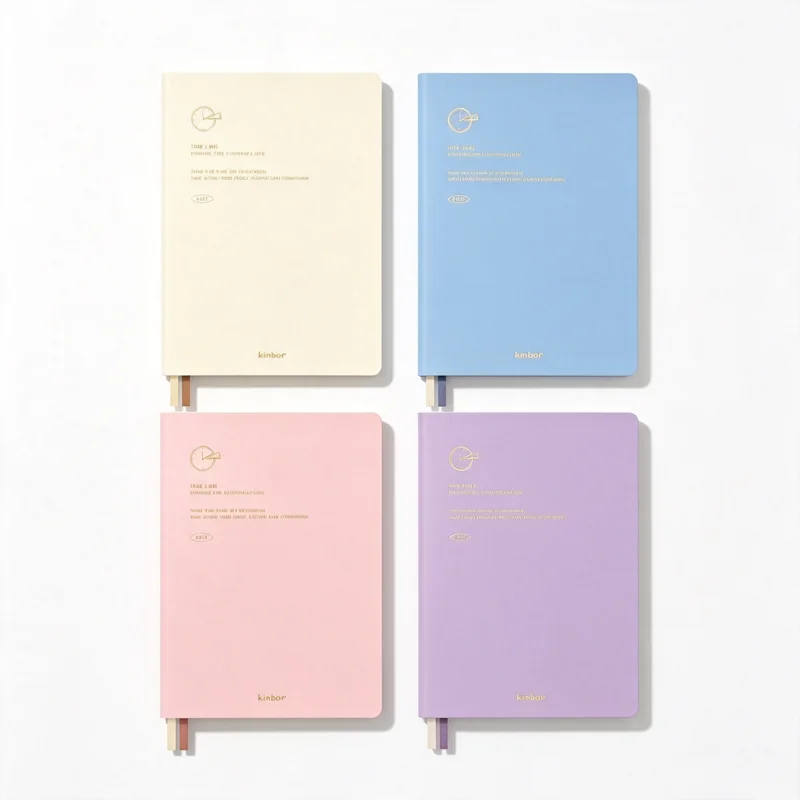 Kinbor A5 Daily Timeline Planner 2027, miękka skóra PU, papier Bachuan 52g, 112 kartek, planowanie roczne/miesięczne/tygodniowe, estetyczny notatnik — zdjęcie produktu 7