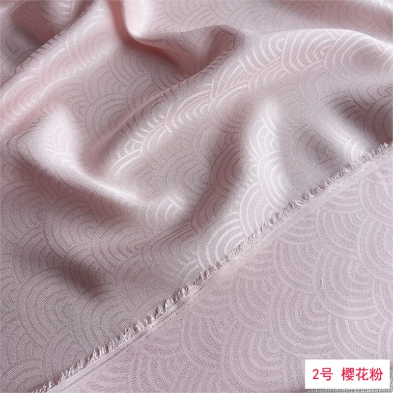 19 momme full-hole silk jacquard fabric 100% Hanfu cheongsam top traditional Chinese style