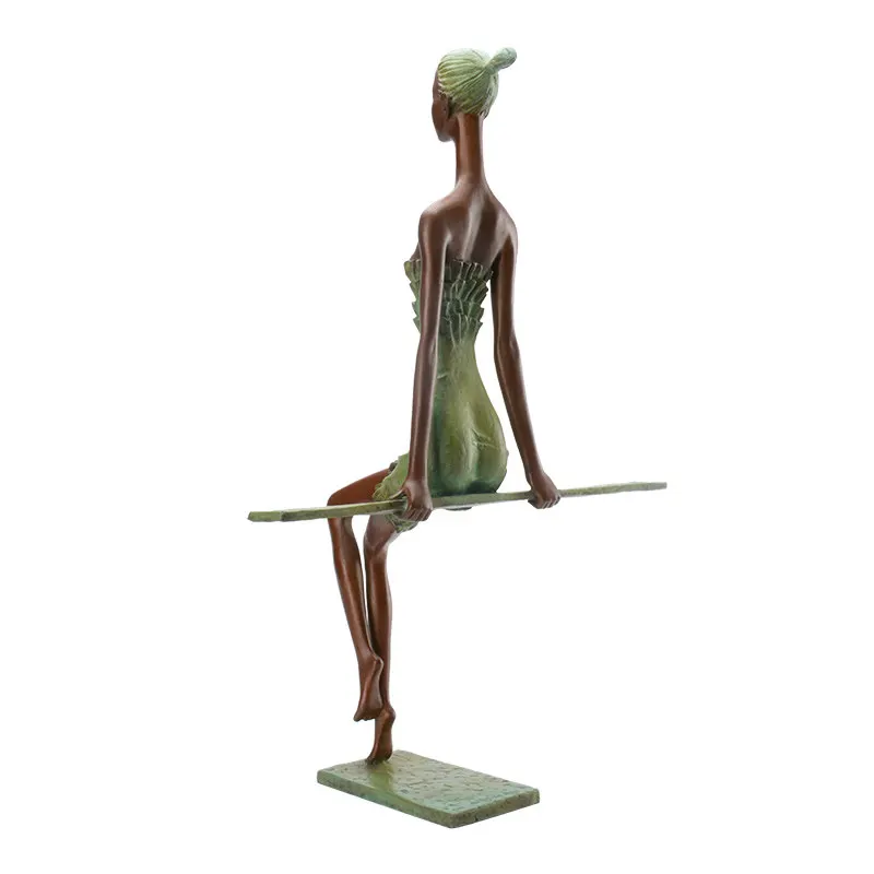 Chinese girl bronze sculpture artwork limited collection high-end living room decoration high-end gifts