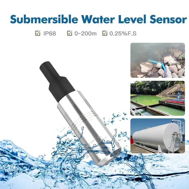 GLT500 Level Measurement 4-20ma Submersible Level Sensor for Water tank