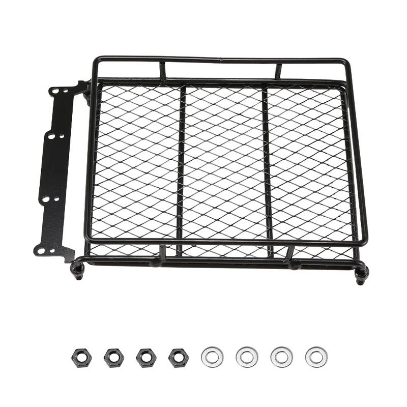 1/10 RC автомобиль Rock Crawler металлический багажник на крышу со светодиодными фонарями для TAMIYA CC01 AXIAL SCX10 D90