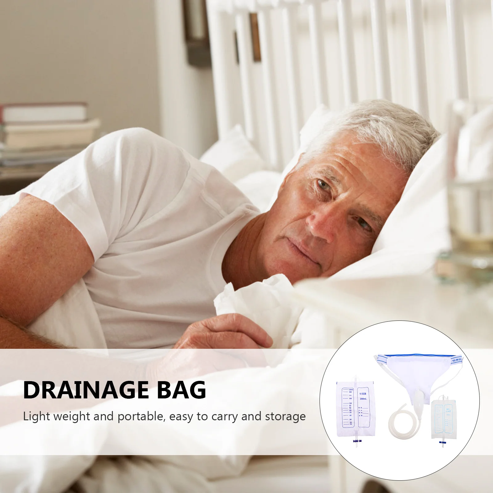 

Adults Urinal Catheter Bags Old Man Nursing Bag Super Long Design Easy Carry Urine Drainage Bag Practical Durable