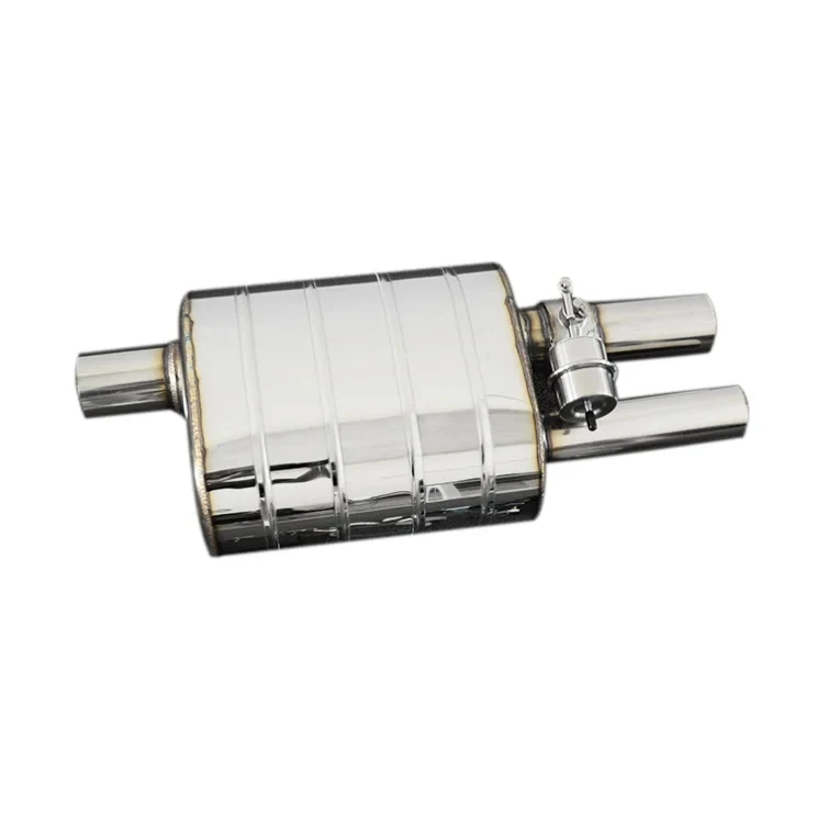 2/2.36/2.5/2.75/3 Inch Exhaust Muffler Single Inlet Double Outlet H Type Vacuum Muffler Pump Cutout Valve Control Sets Universal